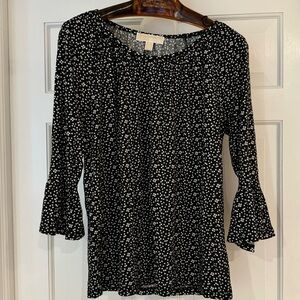 Michael Michael Kors black and white light long sleeve top size M